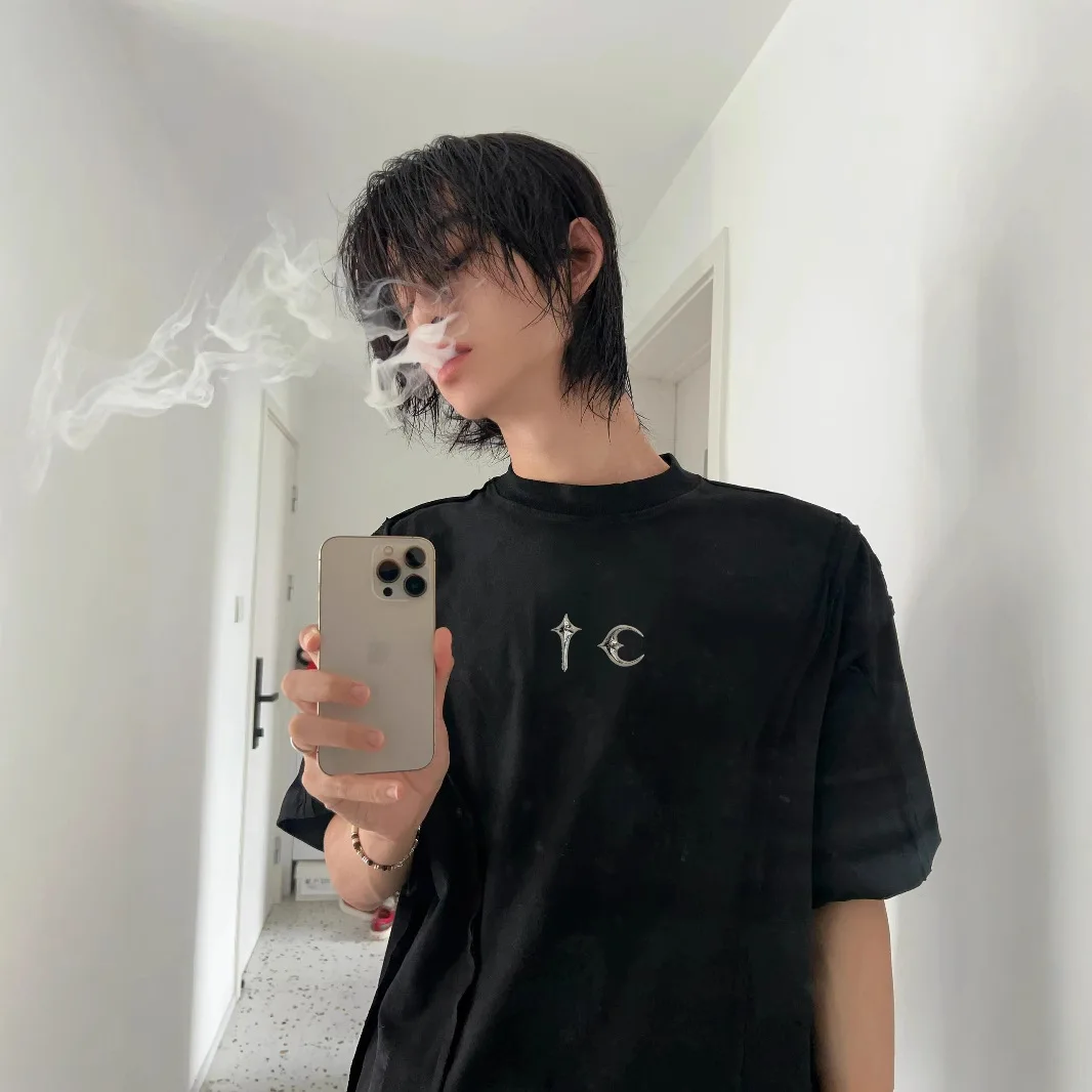 Streetwear Brand Vintage - T-shirt décontracté oversize à manches courtes