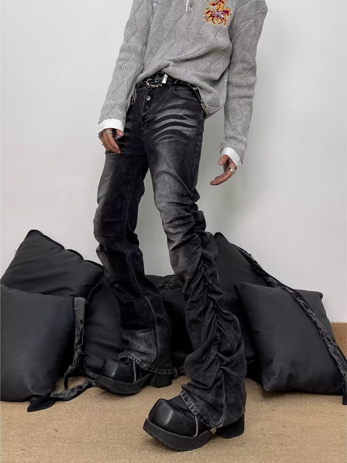 Jeans slim droits rétro évasés - Streetwear Brand Denim avis et prix