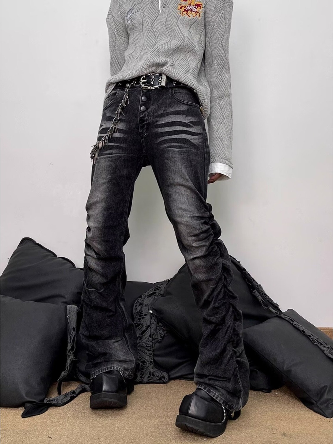 Jeans slim droits rétro évasés - Streetwear Brand Denim avis et prix